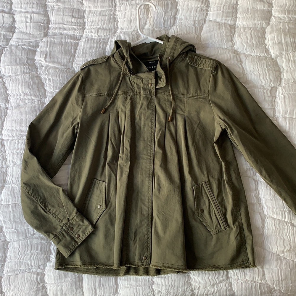Lucky Brand Cargo Hooded Jacket, Size Small